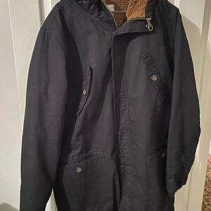 Men's Black Hooded Jacket